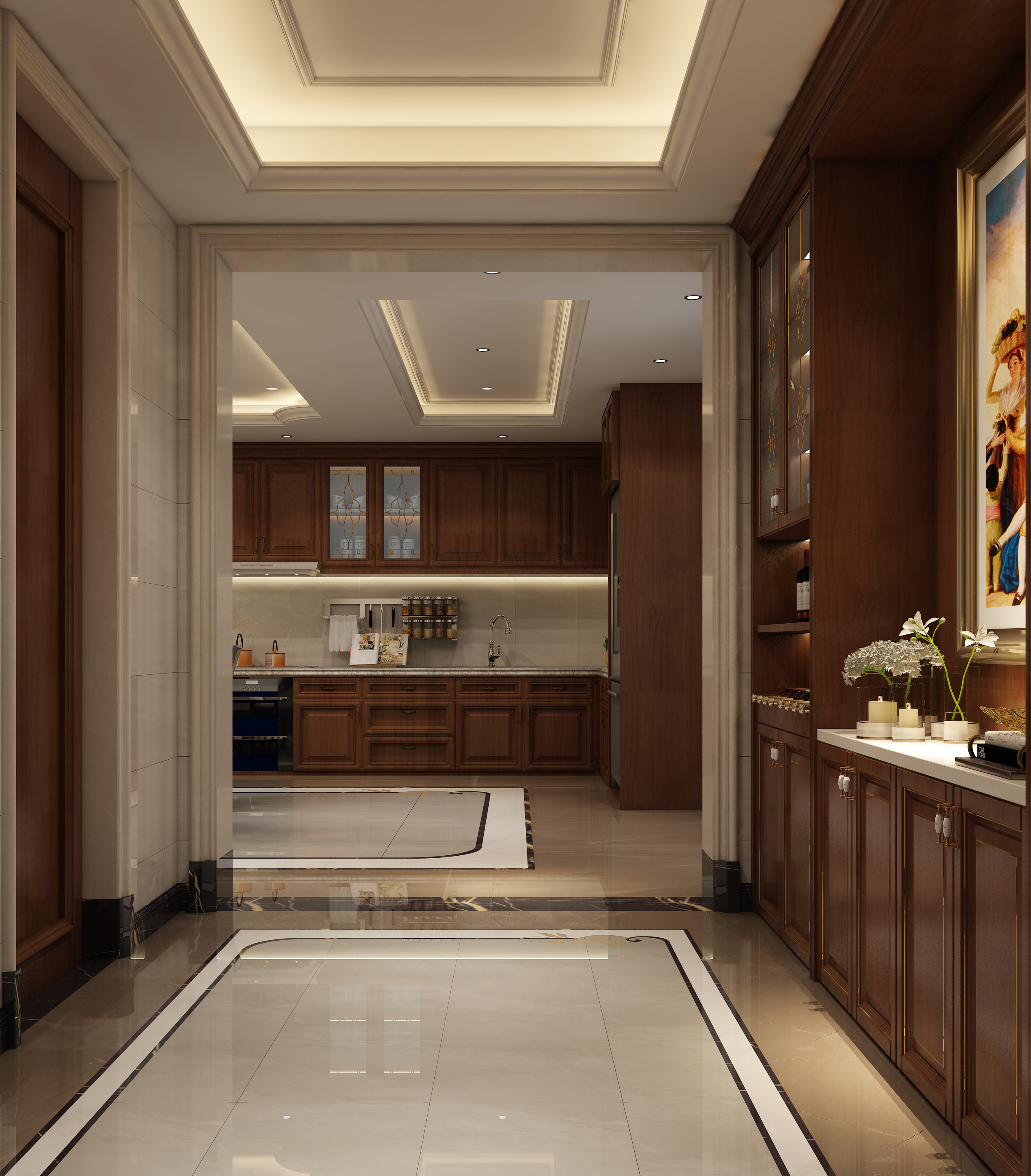 南寧恒大華府400㎡通道歐式裝修案例效果圖