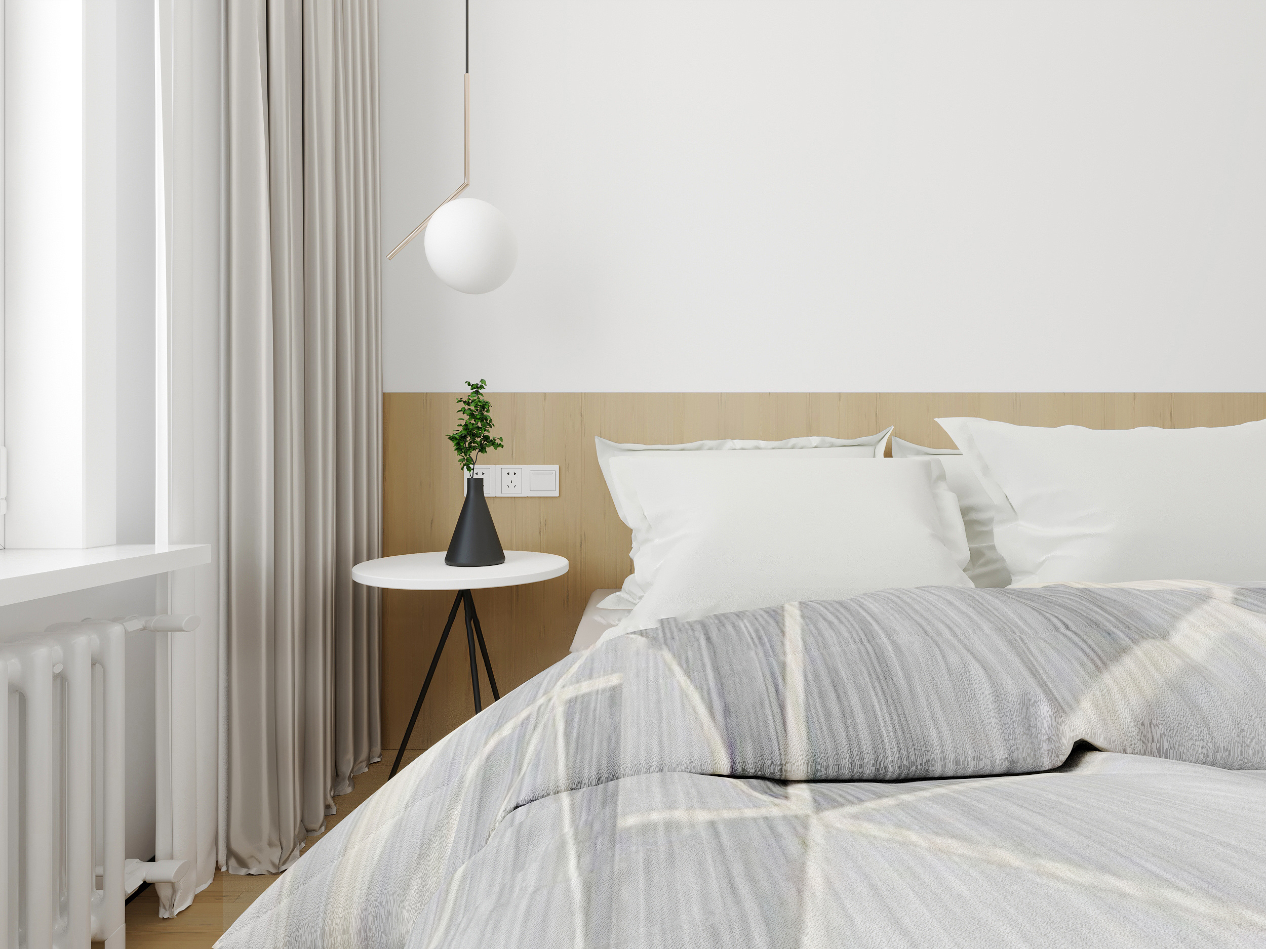 南寧光明城市夢溪苑160㎡臥室現(xiàn)代簡約裝修風(fēng)格案例效果圖