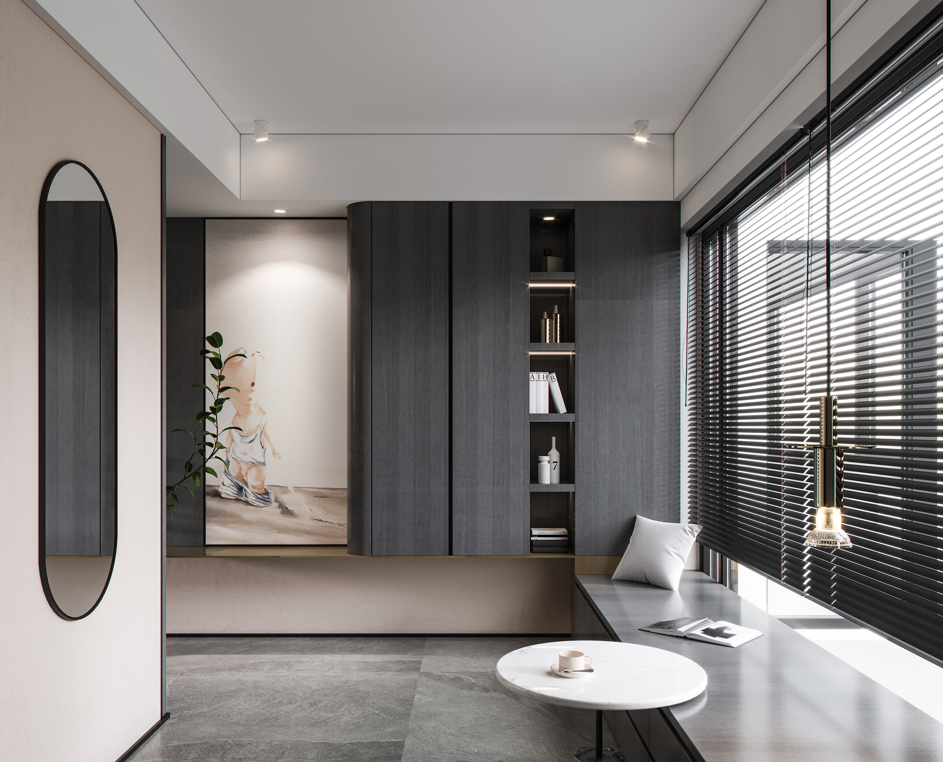 南寧嘉和城高迪公館260㎡飄窗現(xiàn)代裝修風格案例效果圖