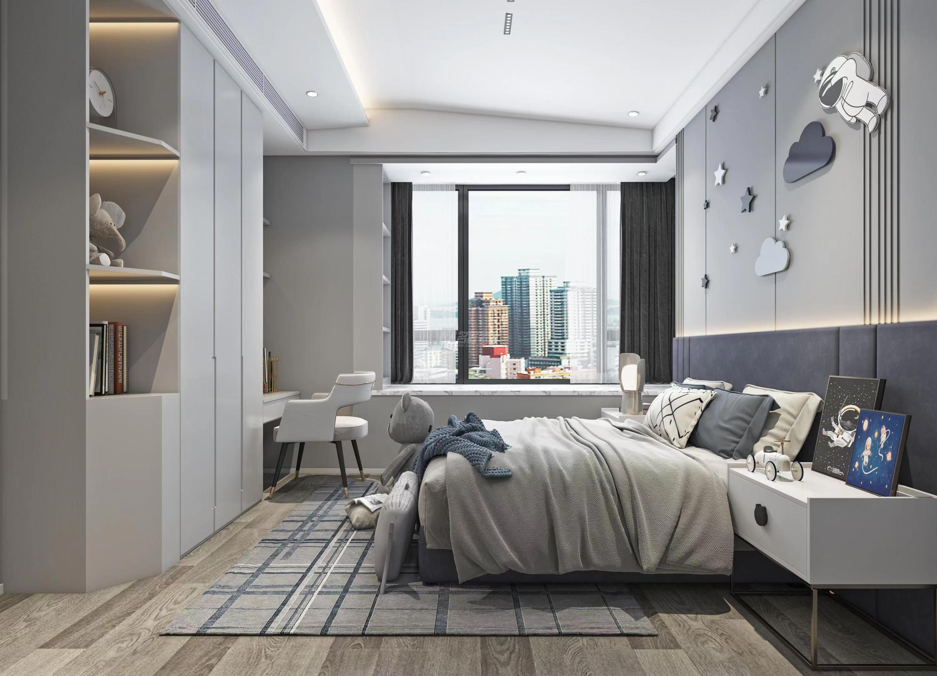 御府花都160㎡兒童房新中式裝修風(fēng)格效果圖