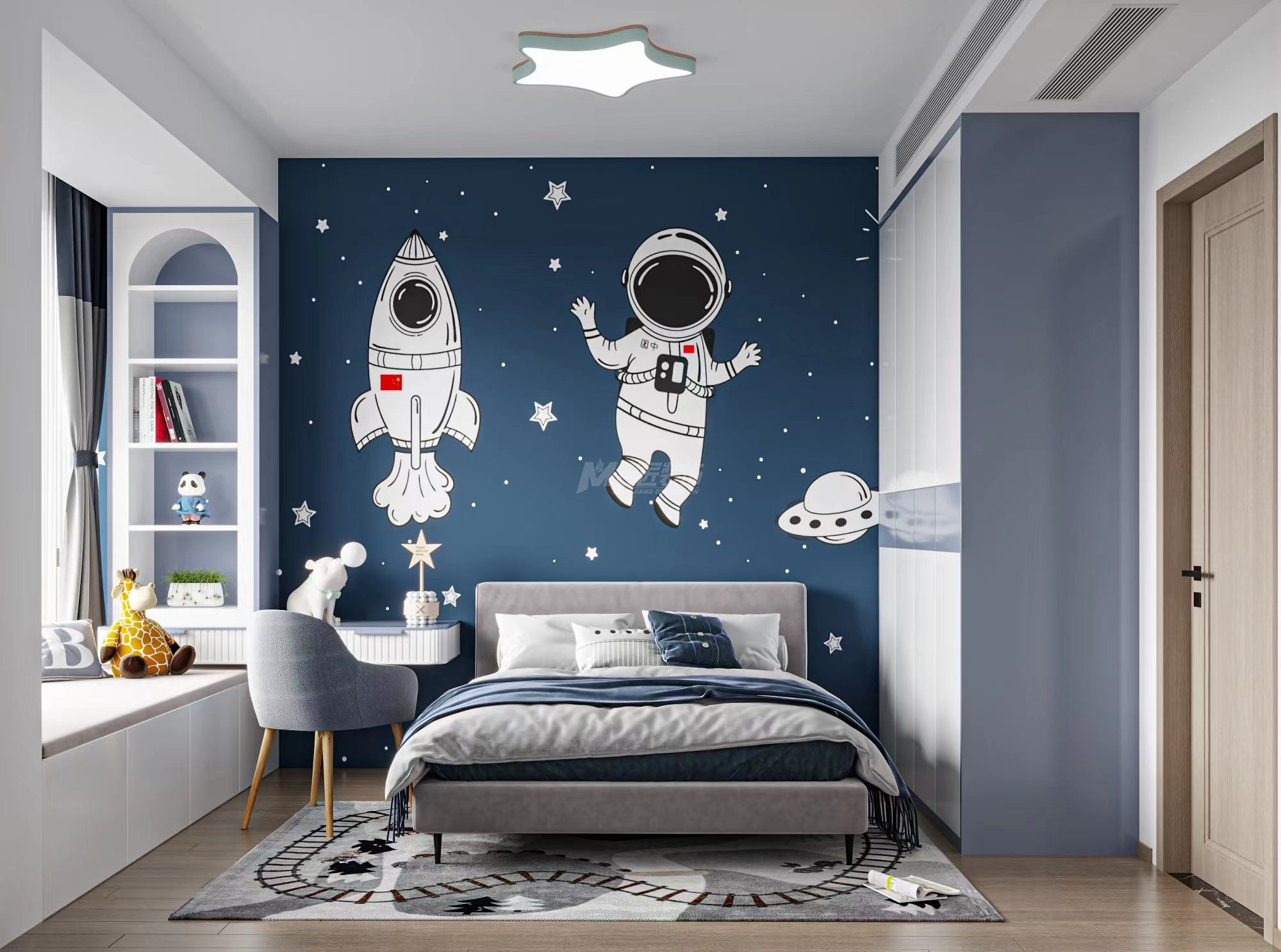 南寧廣源華府128㎡兒童房現(xiàn)代簡(jiǎn)約裝修風(fēng)格效果圖