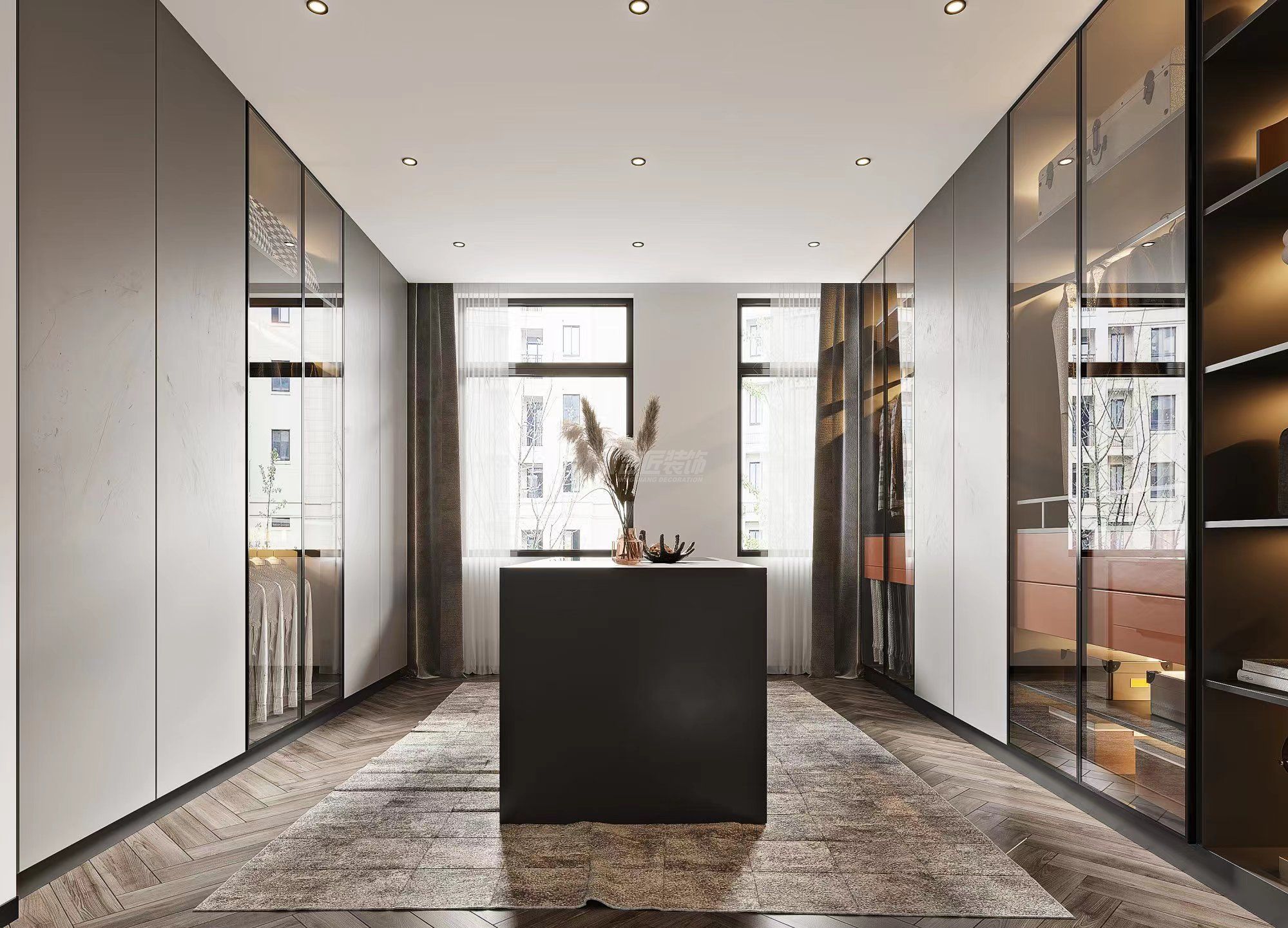 南寧嘉和城塞納左岸156衣帽間現(xiàn)代簡約裝修風(fēng)格效果圖