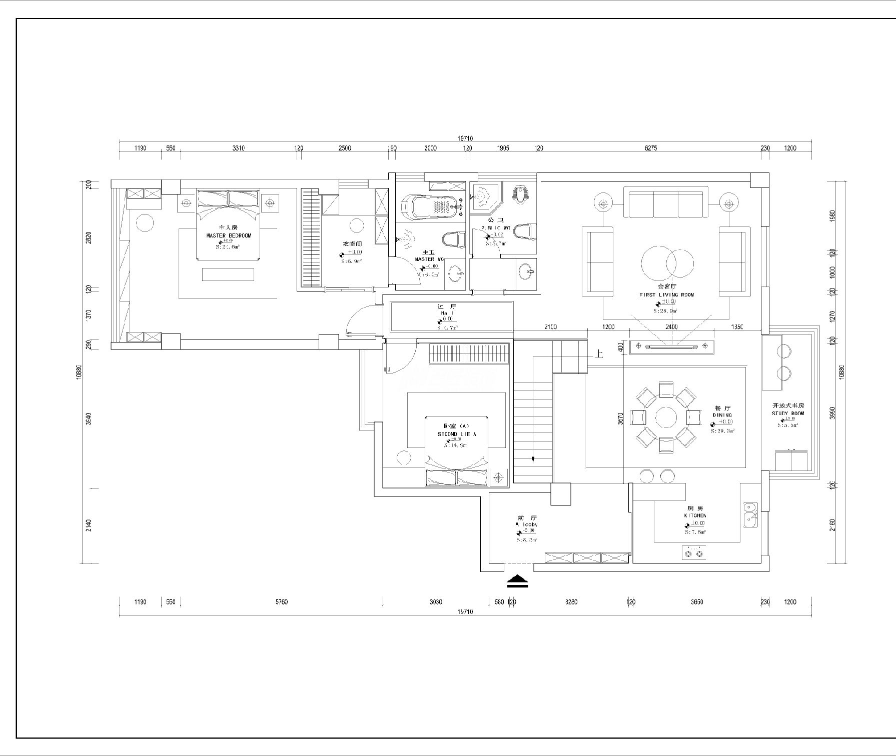 戴府一層平面方案設(shè)計圖
