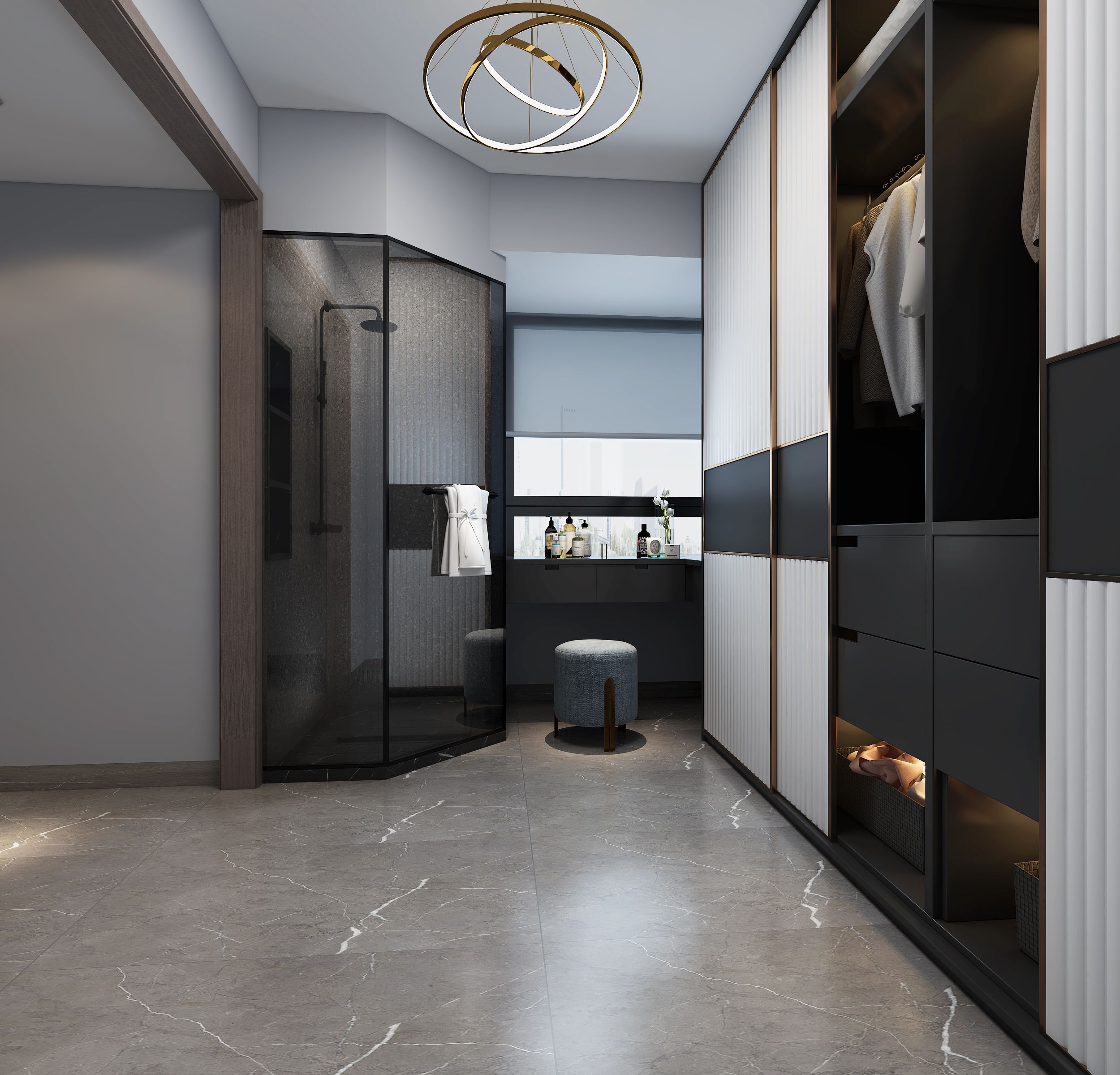 陽光城麗景灣130㎡衣帽間現(xiàn)代簡約裝修風(fēng)格效果圖