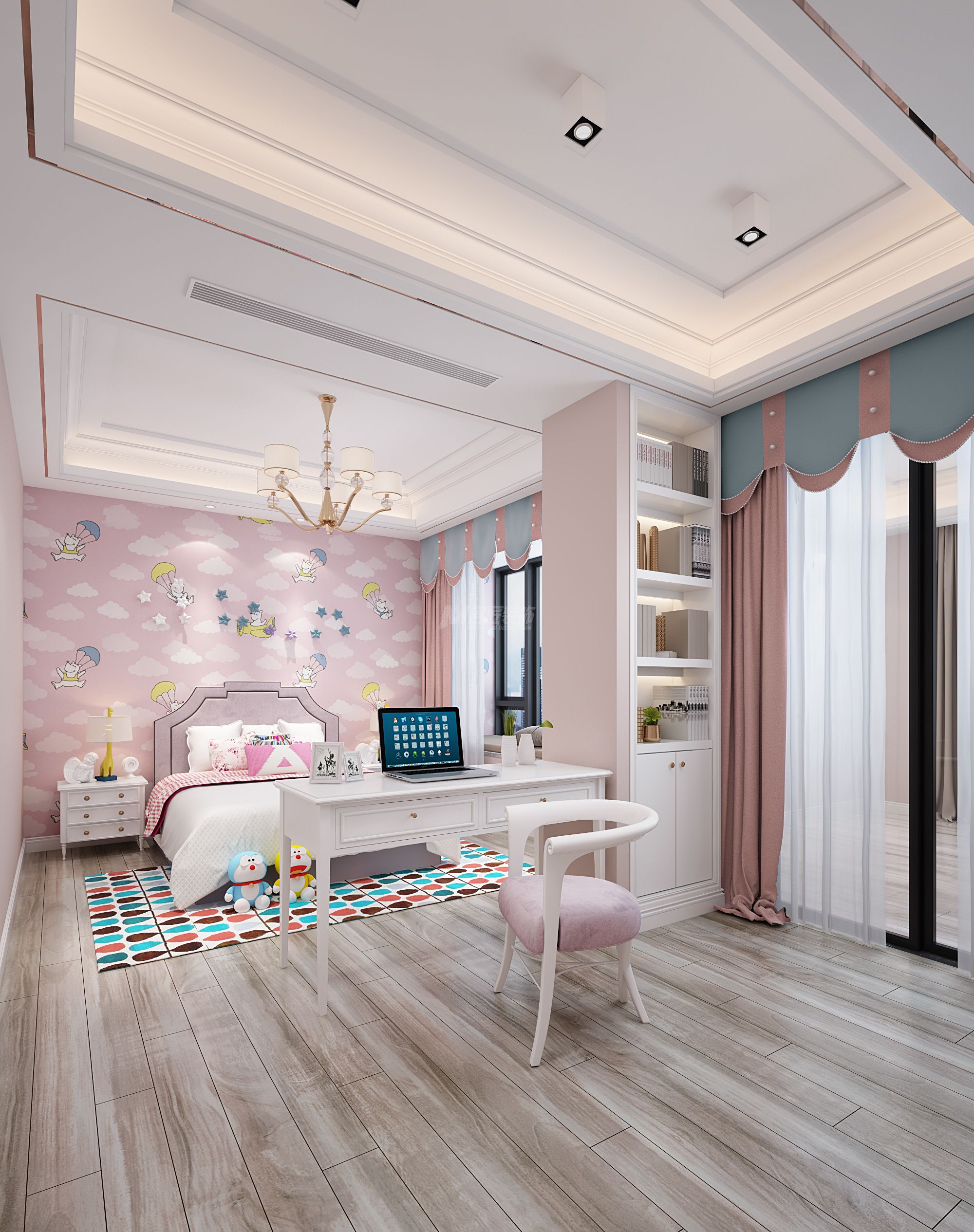 塞納維拉花園150㎡女孩房歐式裝修風(fēng)格效果圖