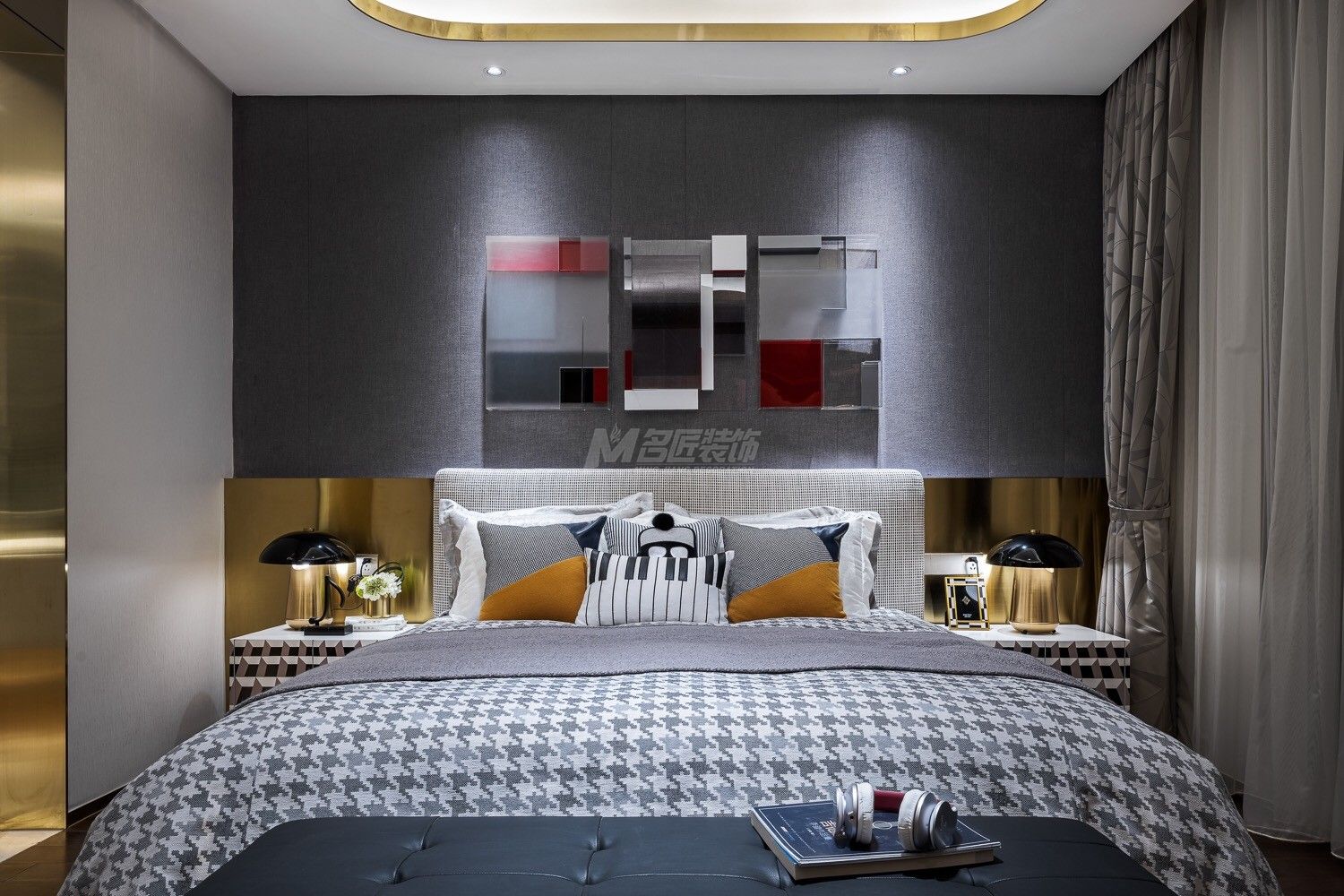 冠江墅216㎡臥室現(xiàn)代簡(jiǎn)約裝修風(fēng)格效果圖