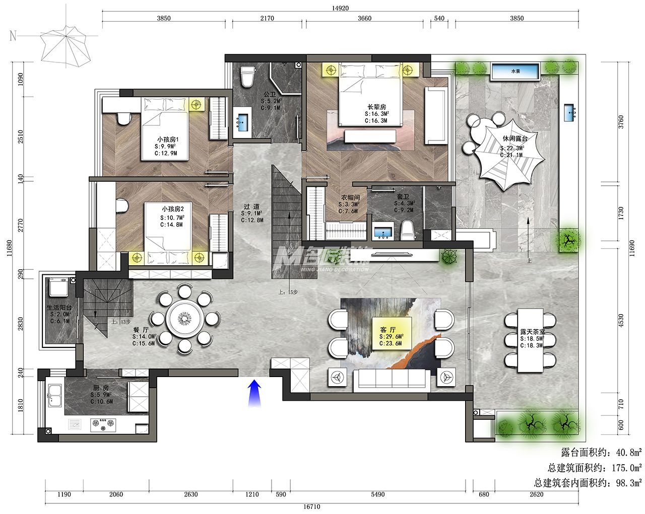 安吉山語(yǔ)城500㎡一樓平面布置圖