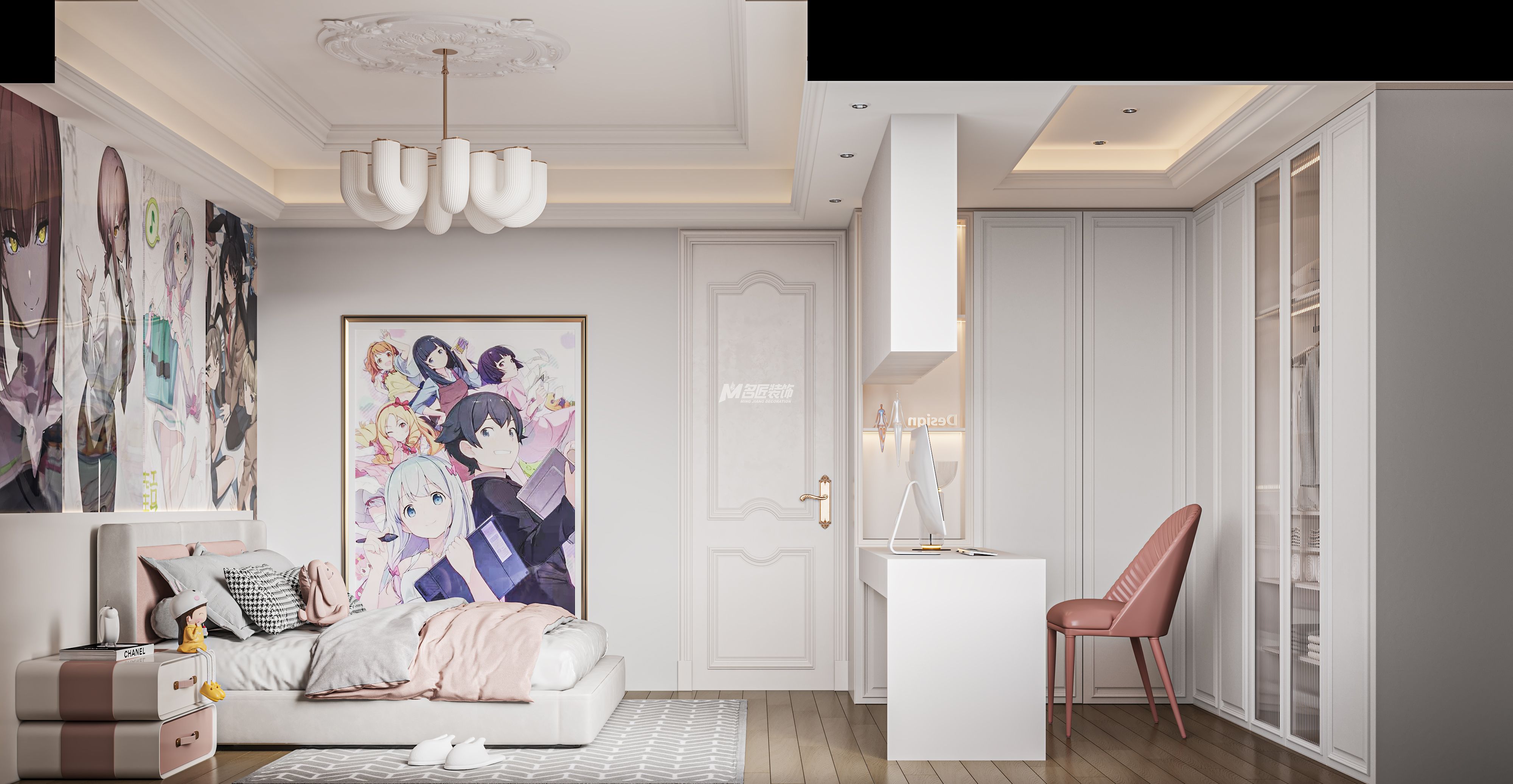 南寧盛科城190㎡歐式裝修風(fēng)格主臥案例效果圖