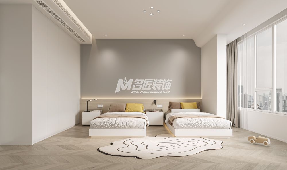 綠城春江明月220㎡兒童房角度一侘寂裝修風(fēng)格